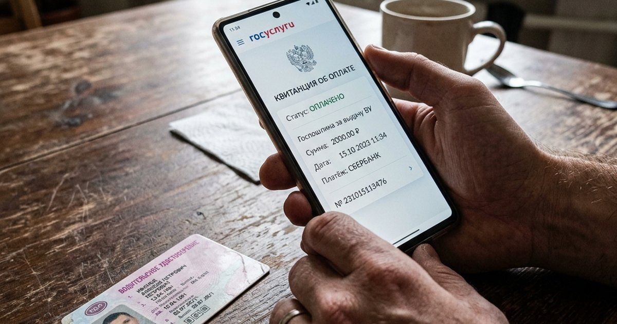 Оплата госпошлины за водительское удостоверение через смартфон